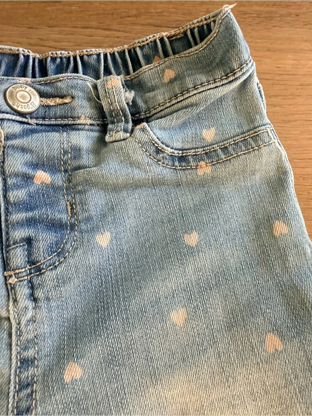 Carter’s 24mo Light Blue Heart Print Denim Jeans